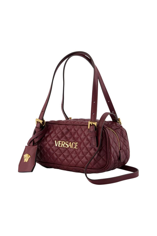 Mini-Schultertasche - Versace - Leder - Bordeaux