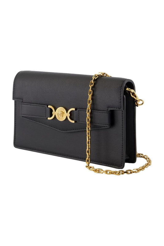 Wallet On Chain - Versace - Leder - Schwarz