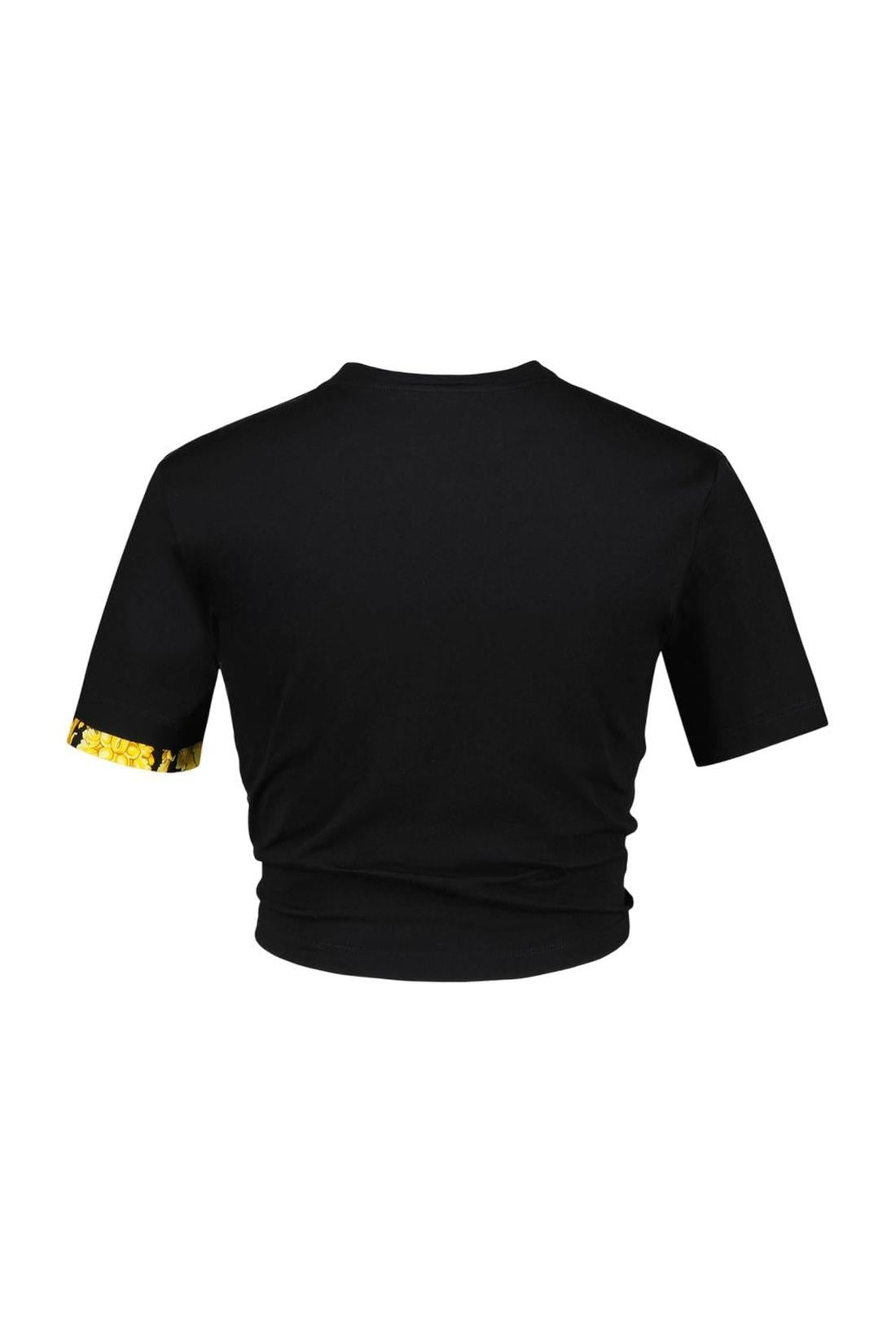 Barocco T-Shirt - Versace - Baumwolle - Schwarz