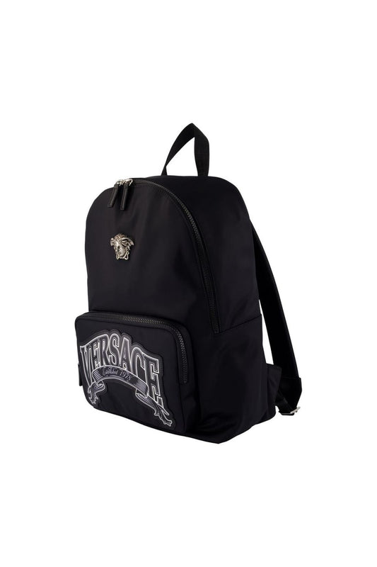Rucksack - Versace - Nylon - Schwarz