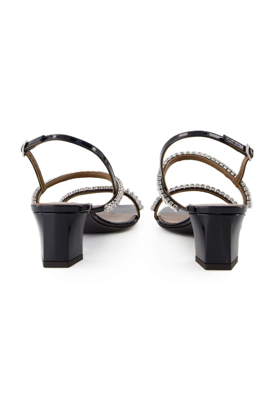 Valentiine Crystal 45 Sandalen - Giuseppe Zanotti - Leder - Schwarz