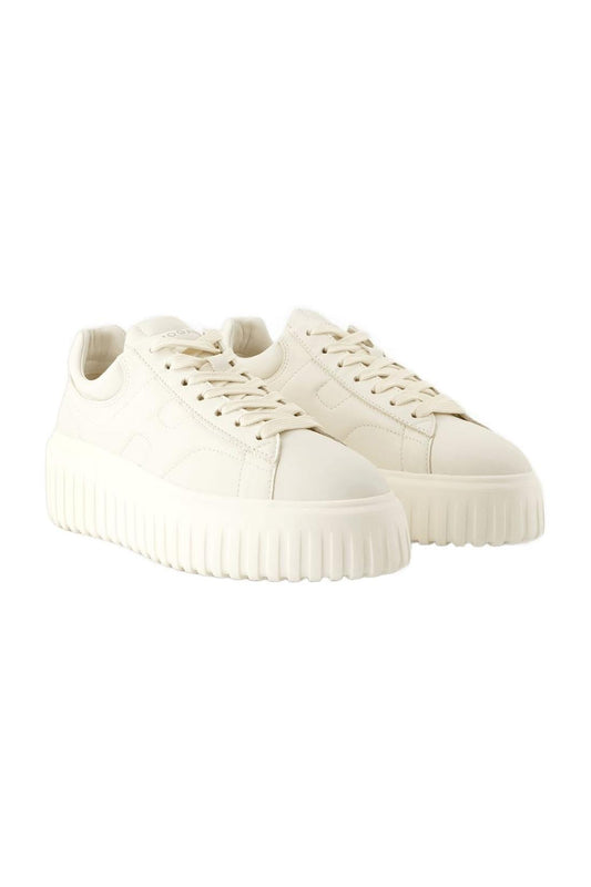 Sneakers H Stripes - Hogan - Leder - Beige