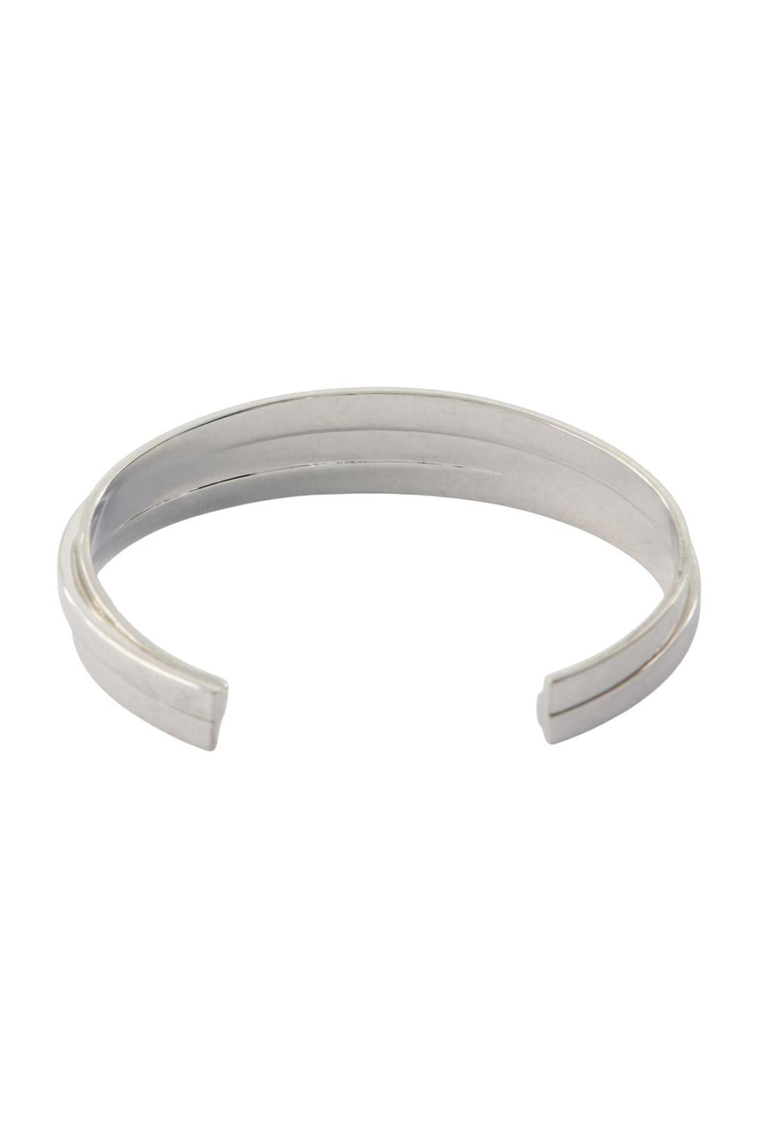 Enamel Logo Cuff Armband - MM6 Maison Margiela - Metall - Silber