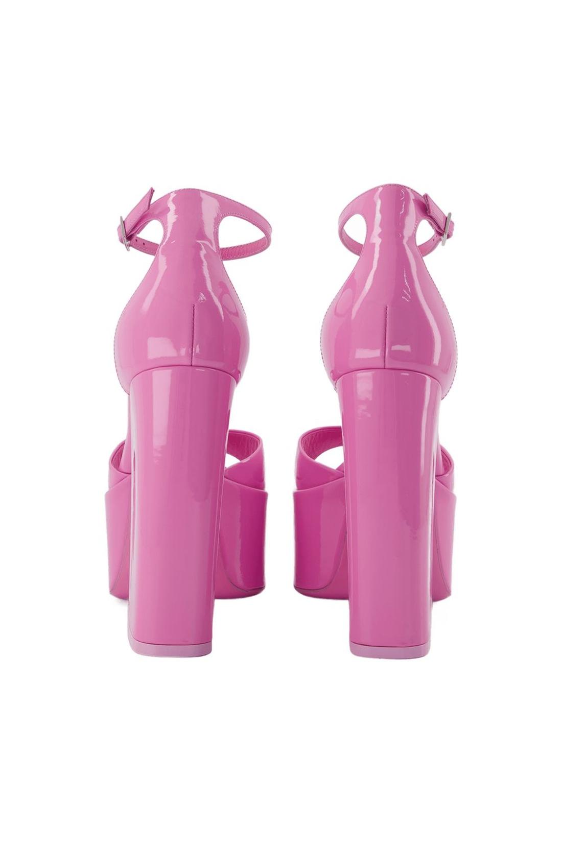 Tatiana Platform Sandals - Paris Texas - Flamingo - Leather