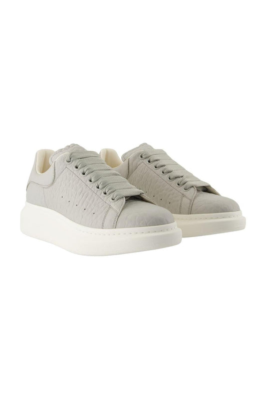 Oversized Sneakers - Alexander Mcqueen - Leder - Grau