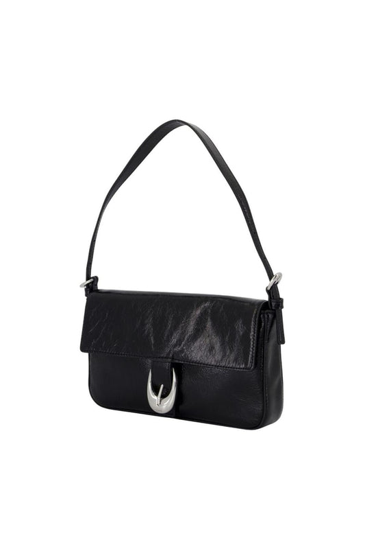 Harlow Schultertasche - Staud - Leder - Schwarz