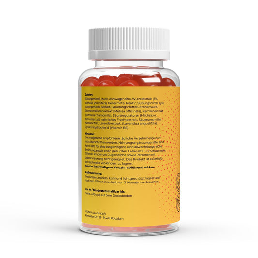 Premium Ashwagandha Gummies – Entspannung & Fokus in Gummiform 300 + Vitamin B6,- 60 Stk