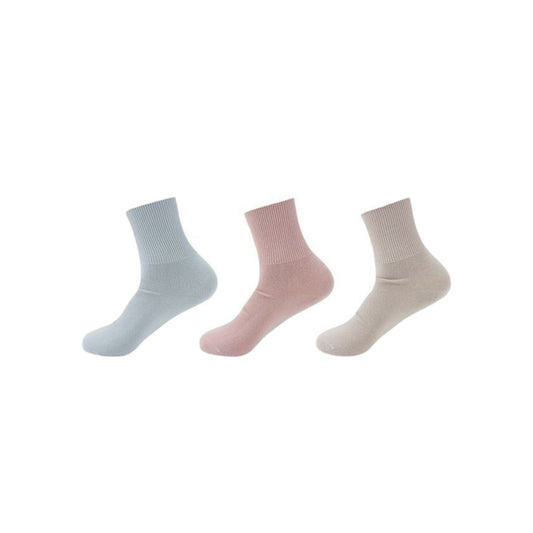 3er Pack Damen Socken Baumwolle » 3 Paar Premium Kurzsocken » Kurzschaft MED + DIA » Venenfreundlich ohne Gummibund