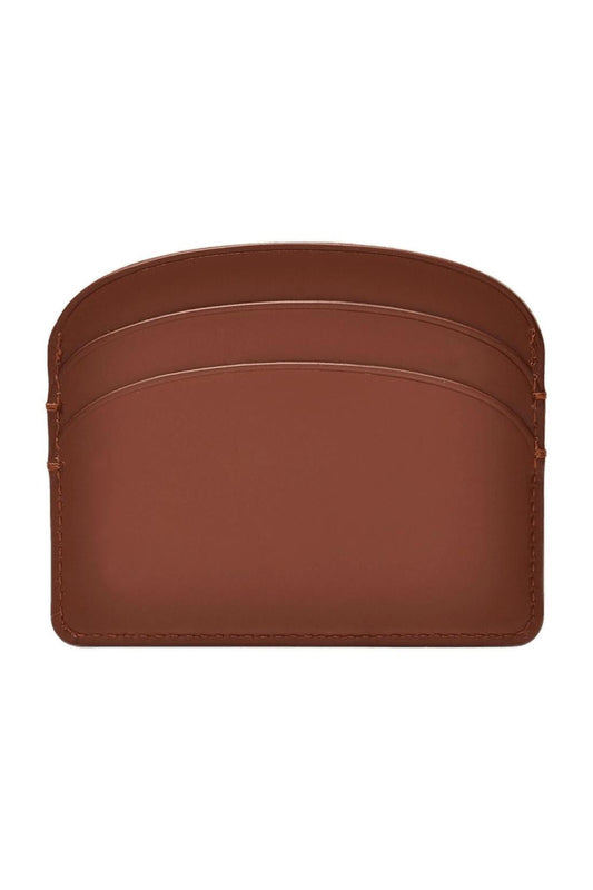 Demi-Lune Card Holder - A.P.C. - Hazelnut - Leather