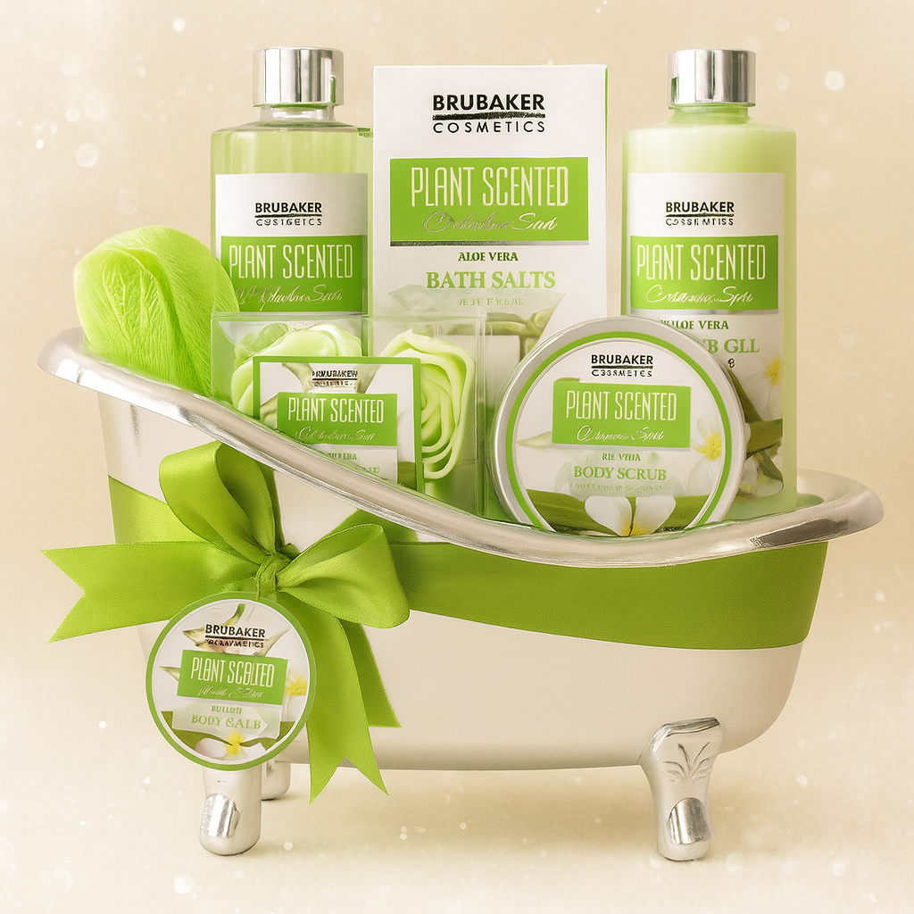 Wellness Geschenkset, 7-teilig, Dusch-Beauty-Set in dekorativer Badewanne