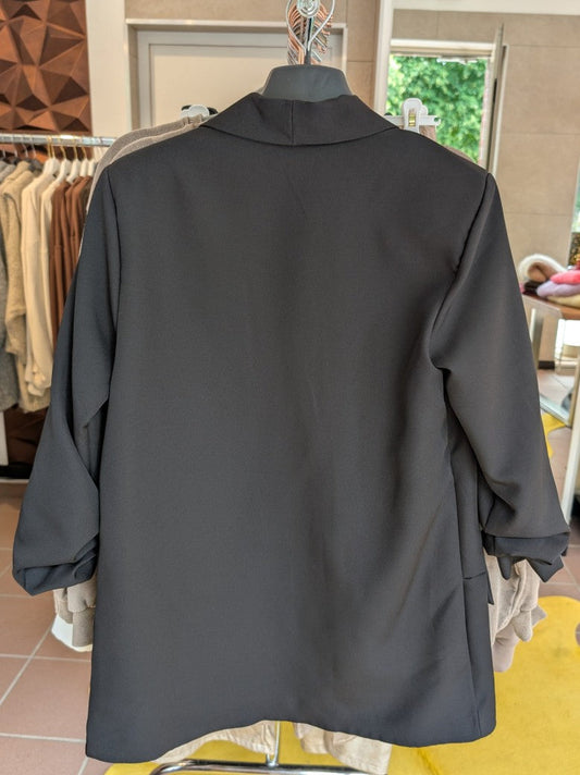 Blazer Schwarz Offen Knopflos - One Size 9803