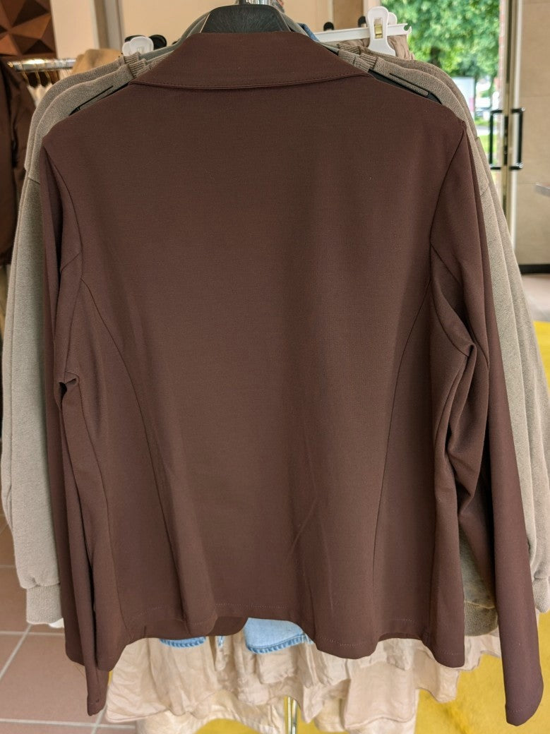 Blazer Viskose Nylon Braun Moro Größe L - L804-1900