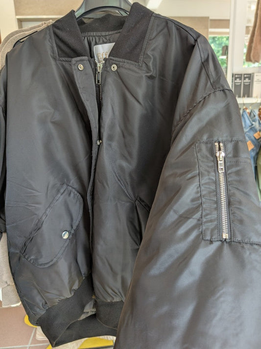 Bomberjacke klassisch Schwarz Futter innen gesteppt Größe S/M (Damen) - von EFFENY