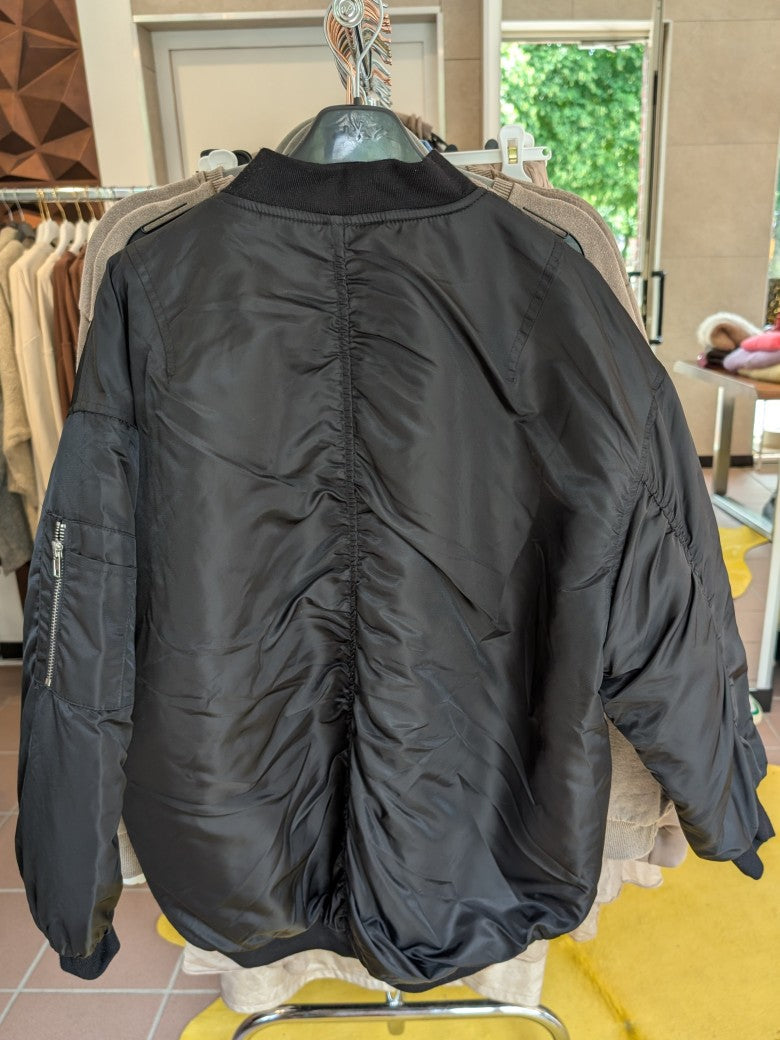 Bomberjacke klassisch Schwarz Futter innen gesteppt Größe S/M (Damen) - von EFFENY