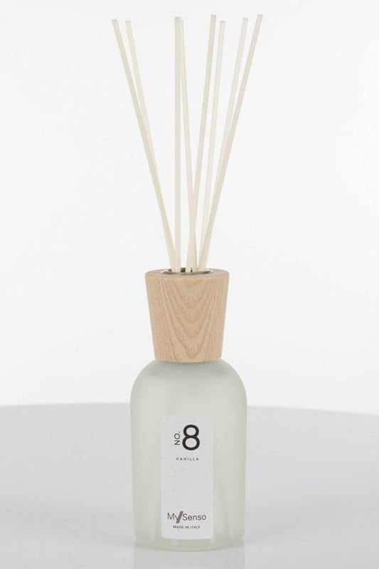 Diffuser Premium 240ml No. 8 Vanilla von MY SENSO, Raumduft, inkl. 8 Faserstäbchen, Duftstäbchen