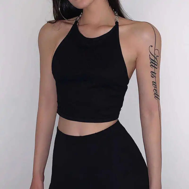 Chain Back Crop Top