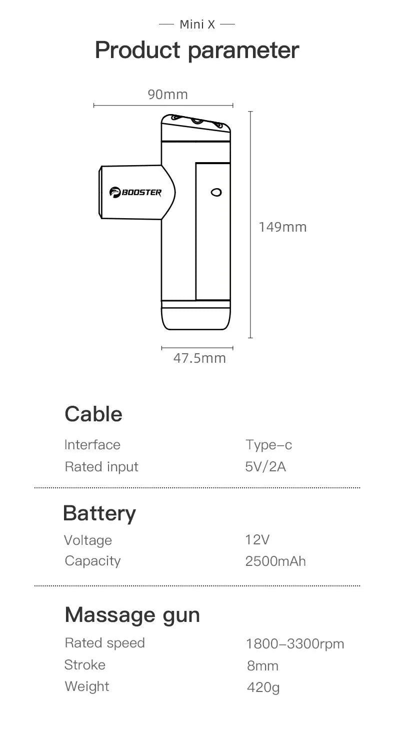 Booster mini x massage gun,Portable percussion massager
