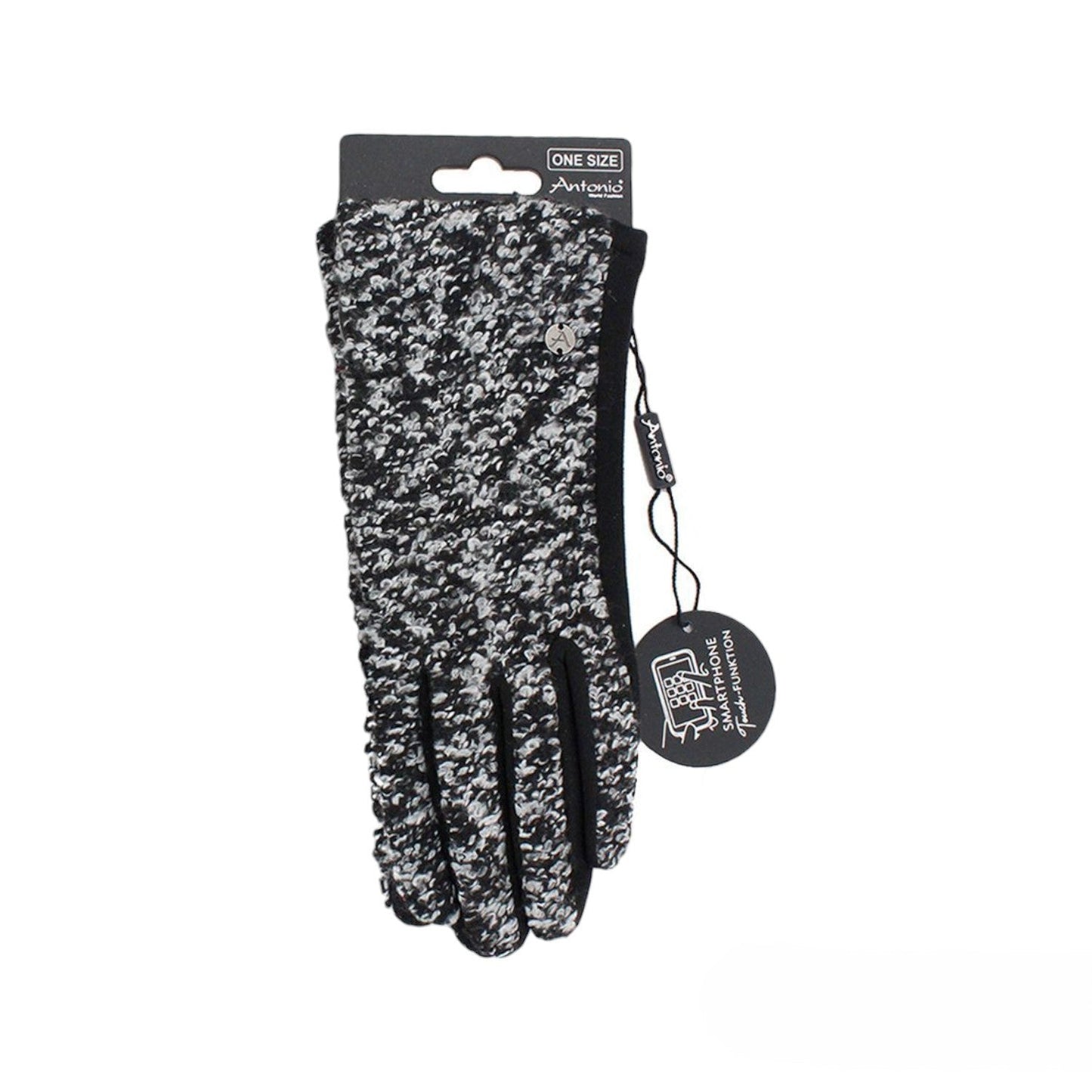 Winter Damen Handschuhe Bouclé » günstige Fingerhandschuhe » Winterhandschuhe mit Smartphone Touch-Funktion