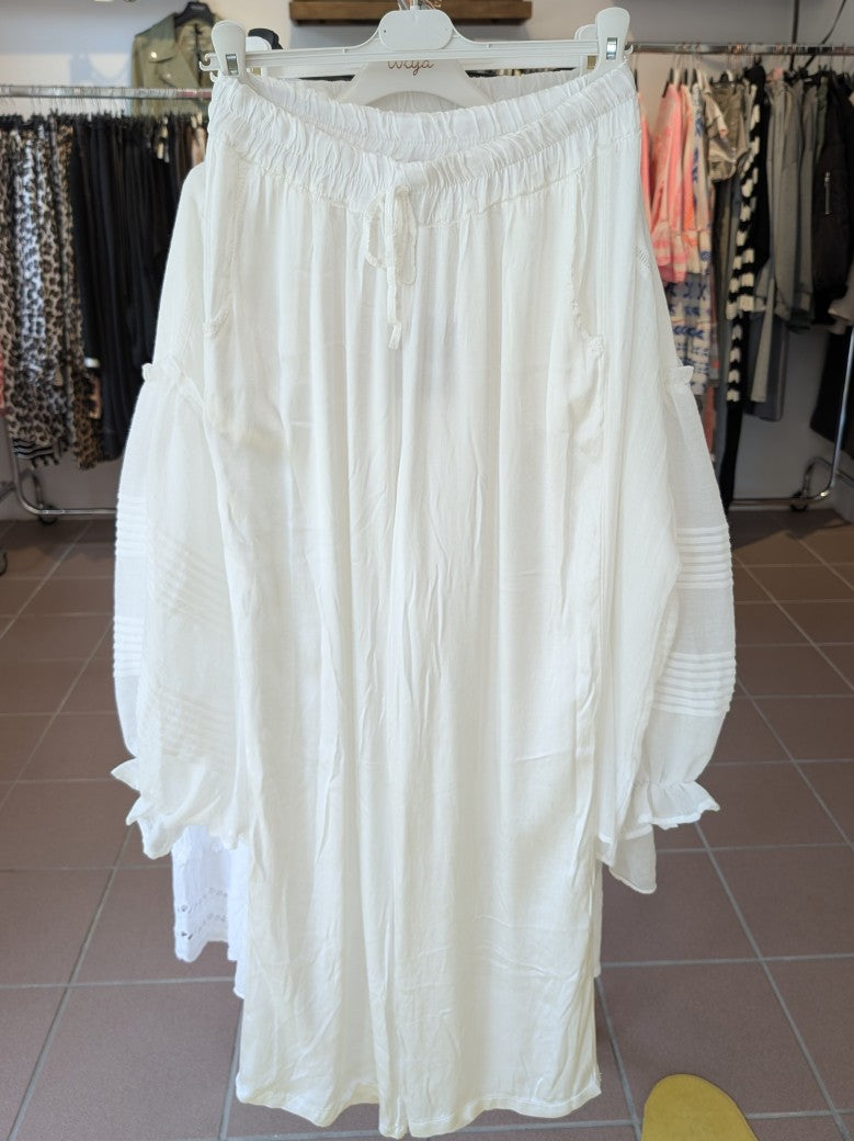 Hose Satin Viskose Weiß, One Size 21269