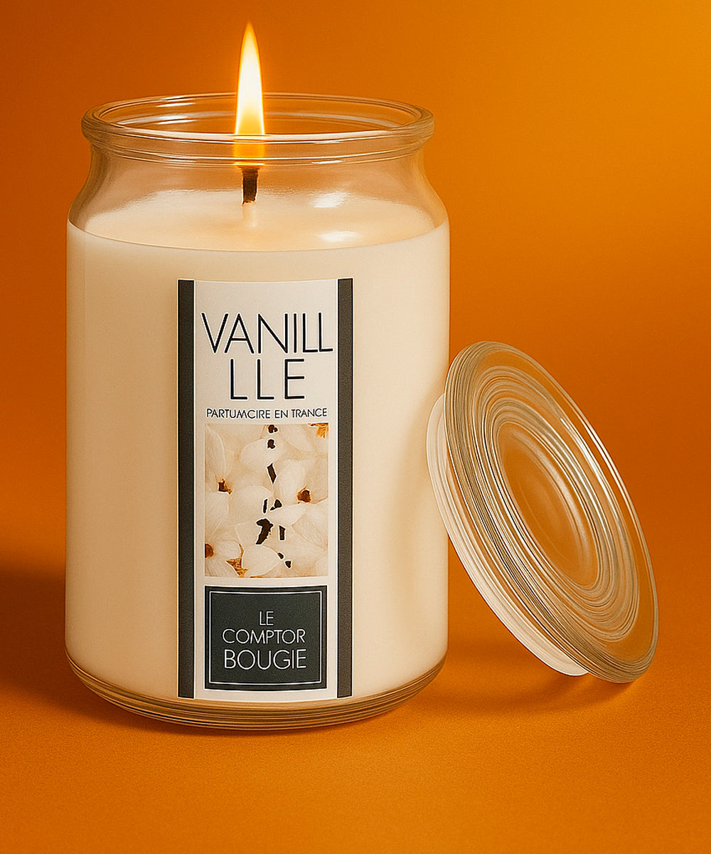 Duftkerze im dekorativen Glas mit Deckel, 510 Gramm, verschiedene Düfte