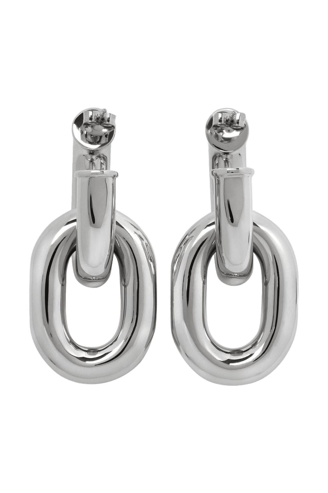 Xl Link Hoops Earring - Paco Rabanne - Silver - Brass
