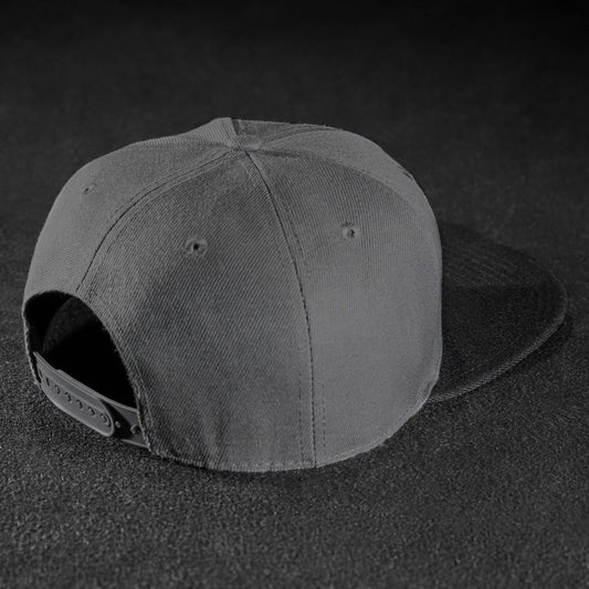 Snapback Cap - Anthracite on Black