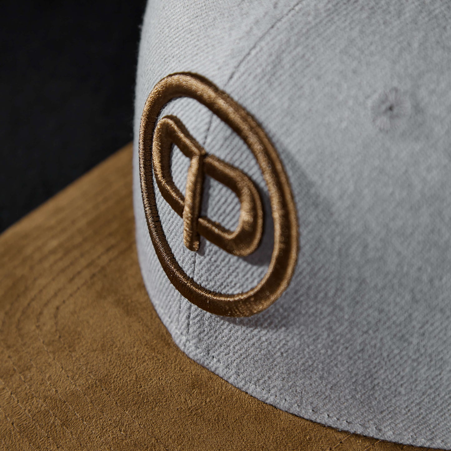 Snapback Cap - Grey & Suede