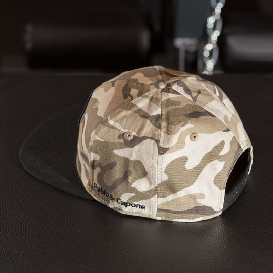 Snapback Cap - Desert Camo & Black