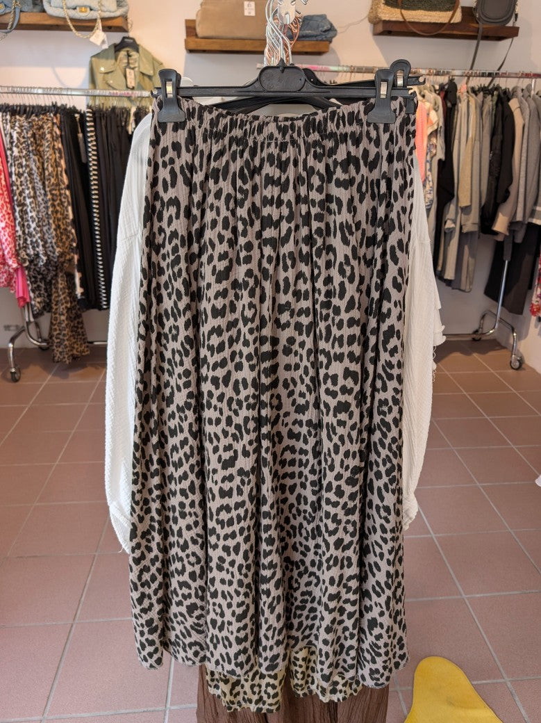 Rock Mousselin Leo Grau Schwarz - One Size 22591