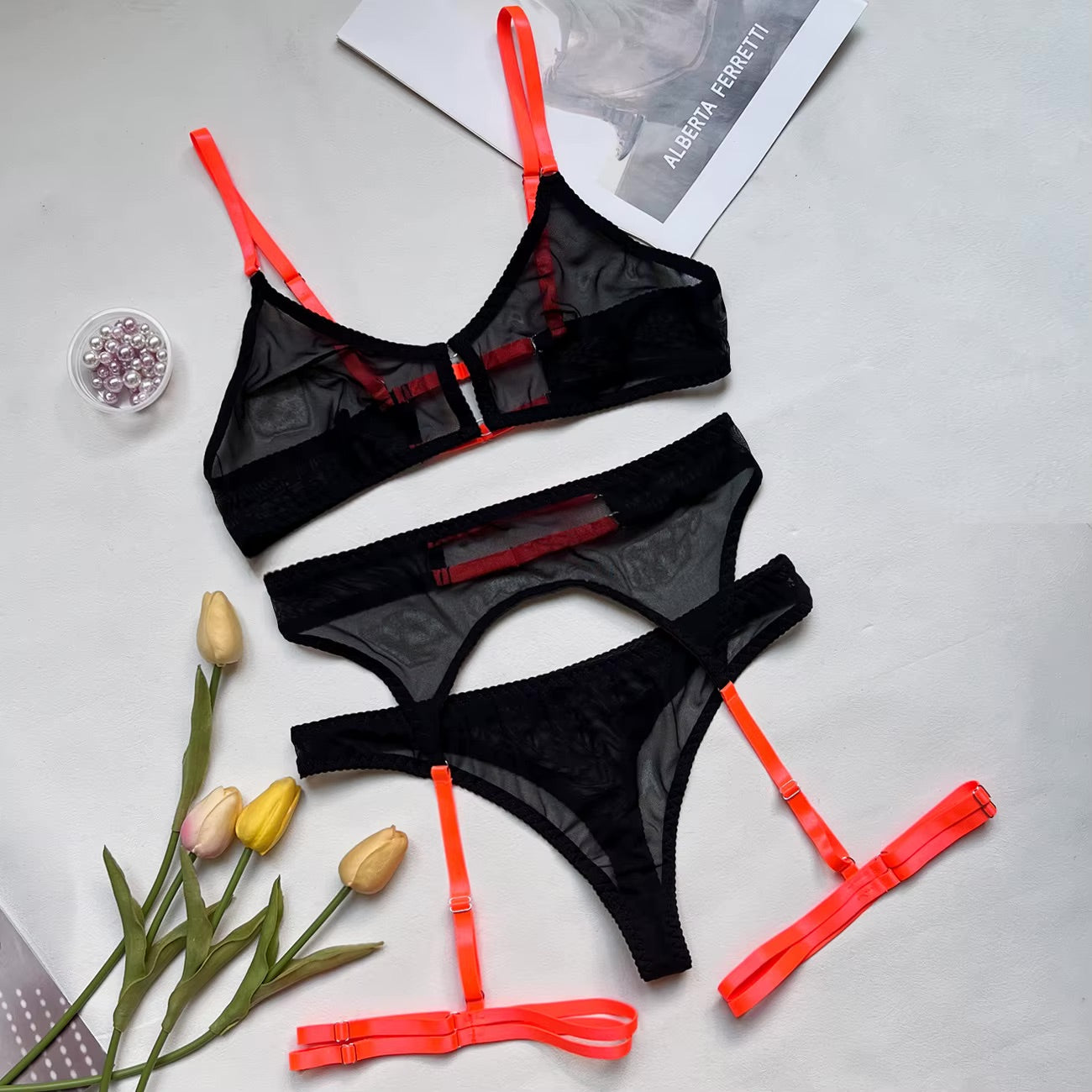 Exotic Mesh Playsuit