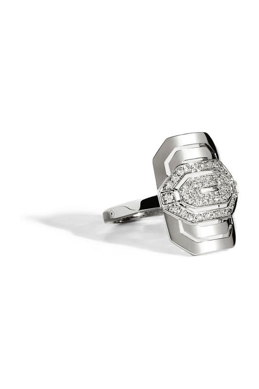 Ring My Way Mini Semi Pavée aus Diamanten/Silber