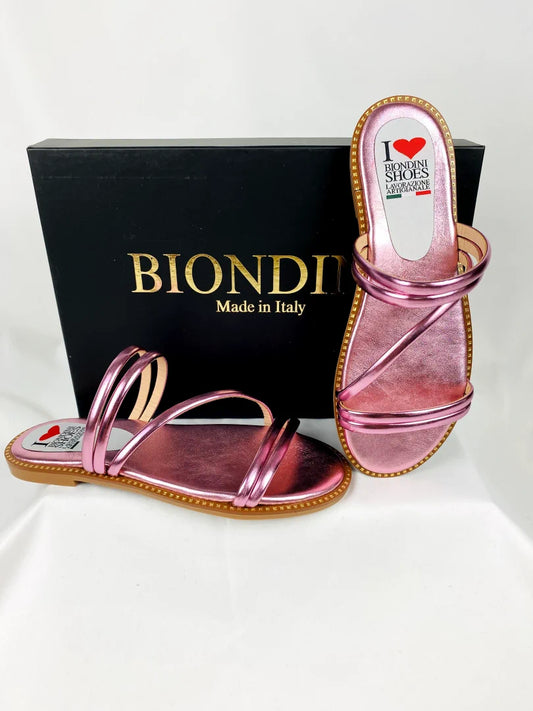 BIONDINI Sandalen Leder Pink Größe 39