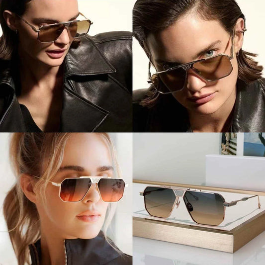 T Henri berlinette ultralight titanium square pilot sunglasses