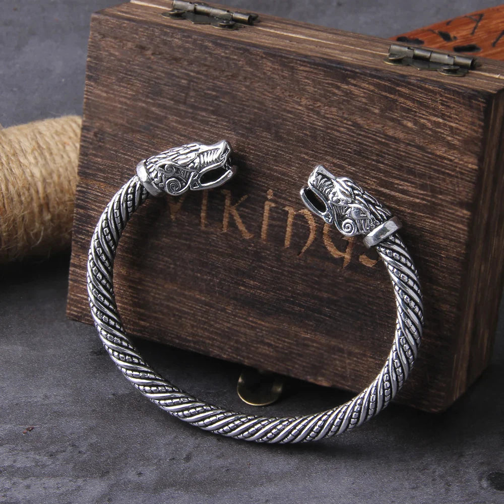 Viking bracelet wristband alloy metal bracelet