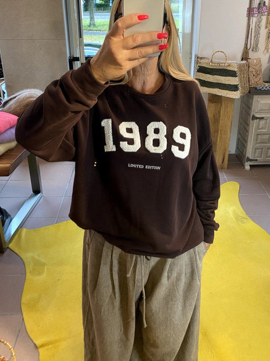 Sweatshirt 1989 Coffee Braun aus Baumwolle - One Size