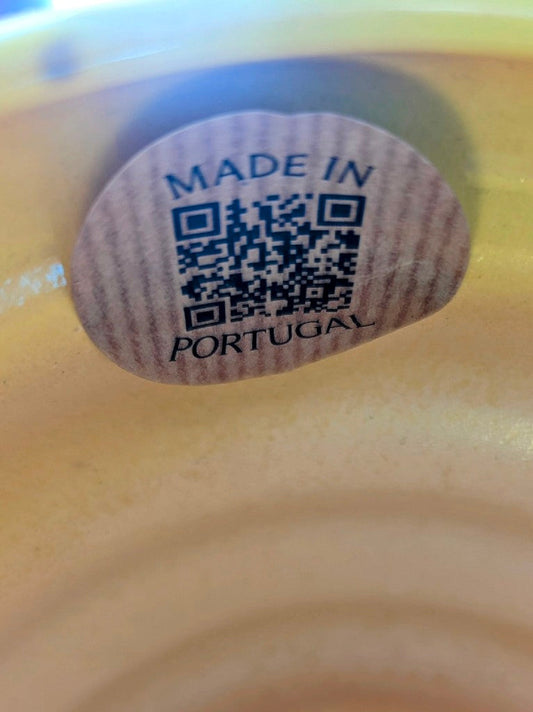 Übertopf Bubbee Pot aus Steingut Gelb - Made in Portugal - 12cm innen, 14cm hoch, 1 kg - The Family House