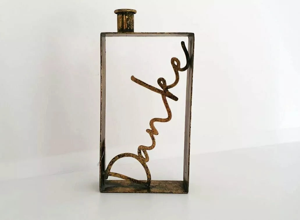 Kerzenständer 21 x 12 cm » Kerzenhalter » Geschenk als Danke » robuster Leuchter » Deko Kerzen Halter aus Handarbeit