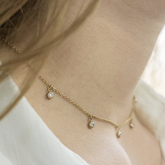 'MAGIC DROP' CHOKER 18K GOLD PLATED