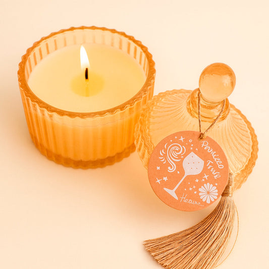 Duftkerze im edlen Glas, mit Deckel