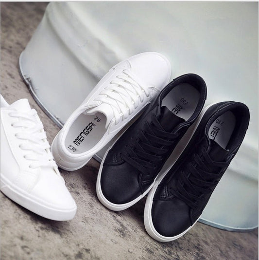 Frau PU Einfarbig Weibliche Schuhe Casual Bord Schuhe Frauen Schuhe F351 - AXON