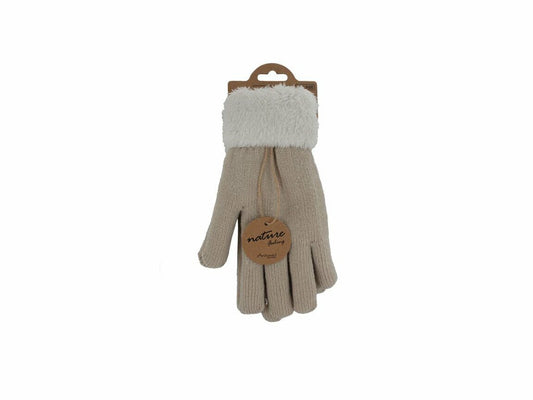 Gefütterte Damen Strickhandschuhe » Teddy Winterhandschuhe » Fingerhandschuhe Super Soft