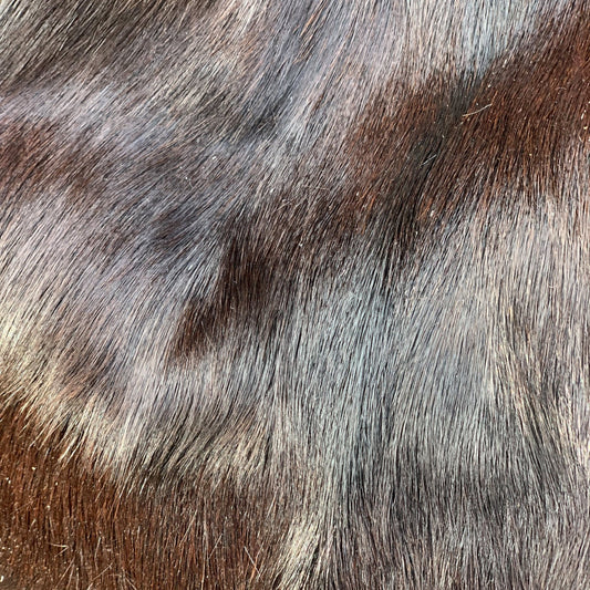 Große Leder Tasche mit Fell Braun - AXON