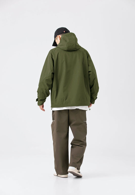 Hooded Jacket Windproof Outerwear in Olive - AXON