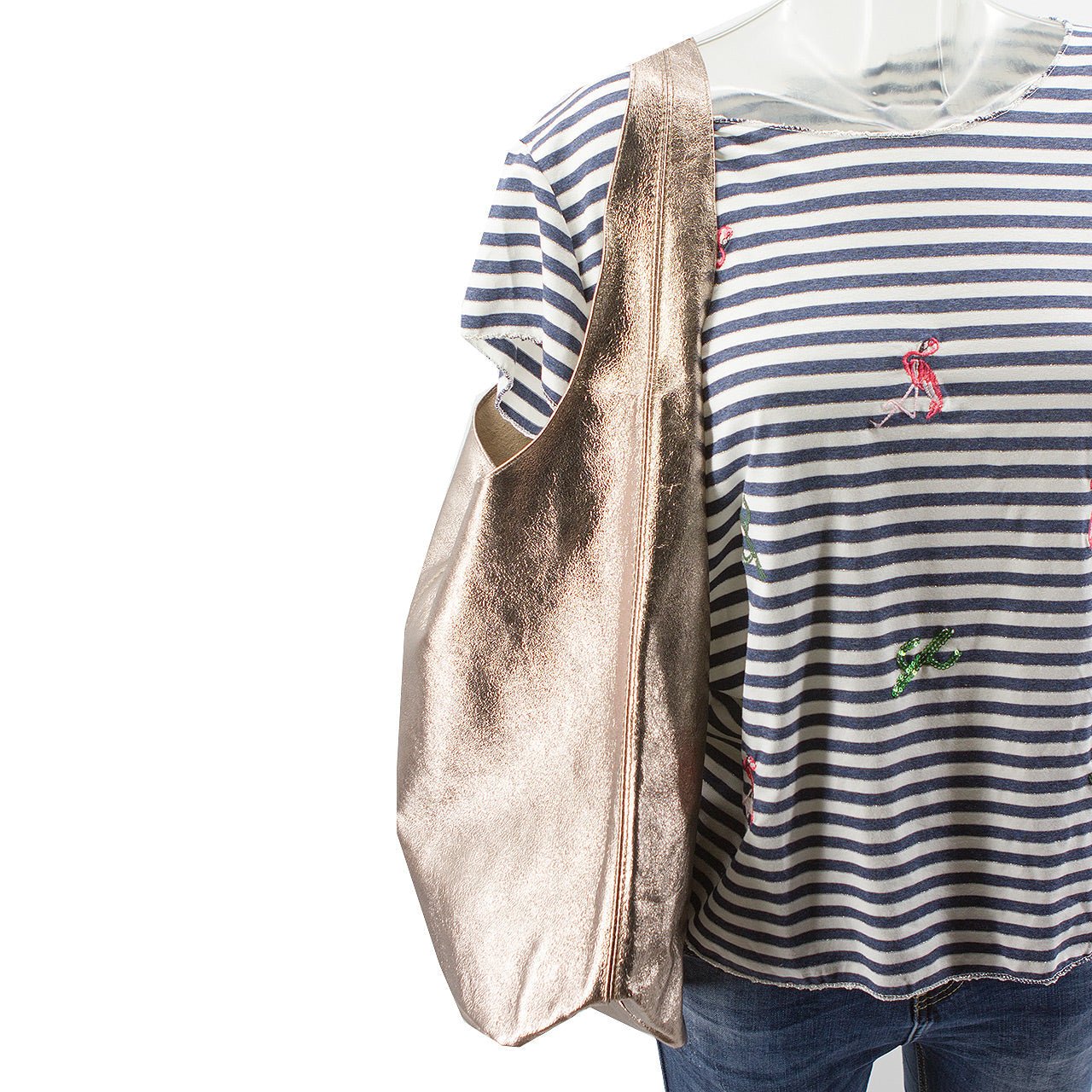 Leder Schulter - Beuteltasche Bronze - AXON