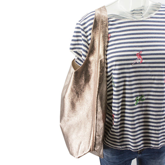 Leder Schulter - Beuteltasche Bronze - AXON