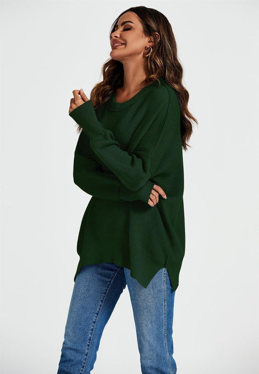Oversized Jumper Top In Green - AXON