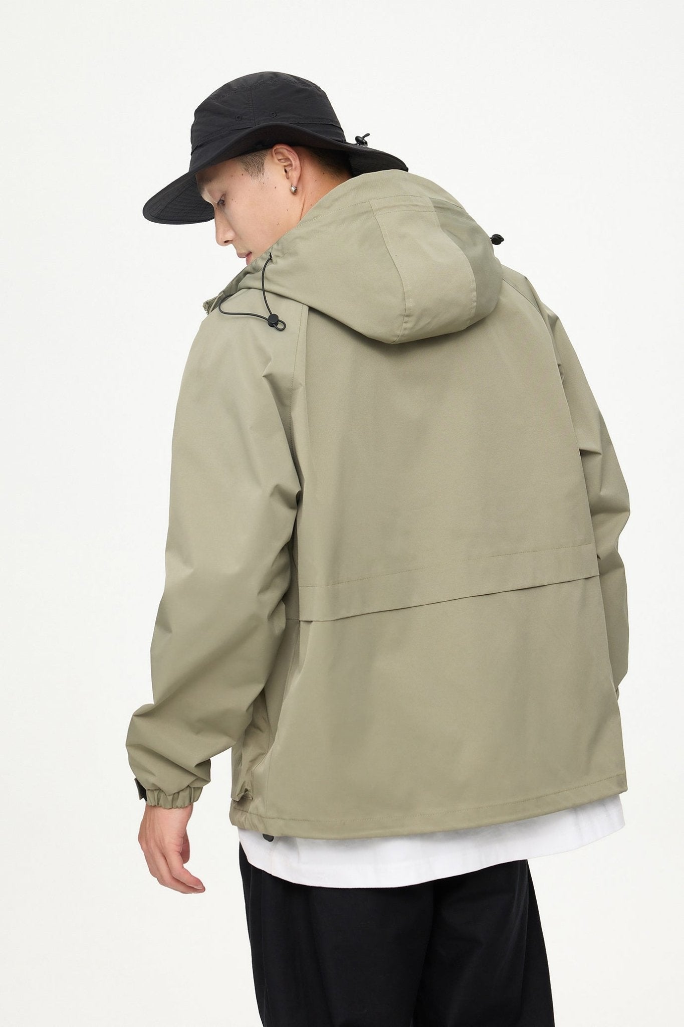 Patched Pockets Waterproof Jacket in Lightolive - AXON