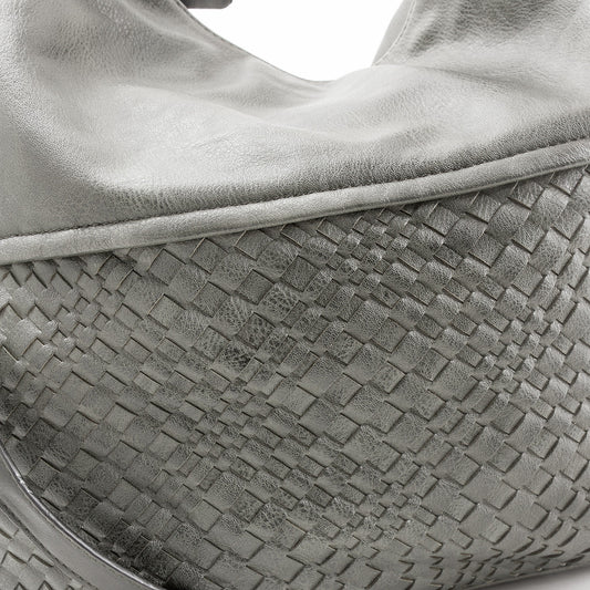 Schultertasche Beutel mit Flechtoptik - AXON