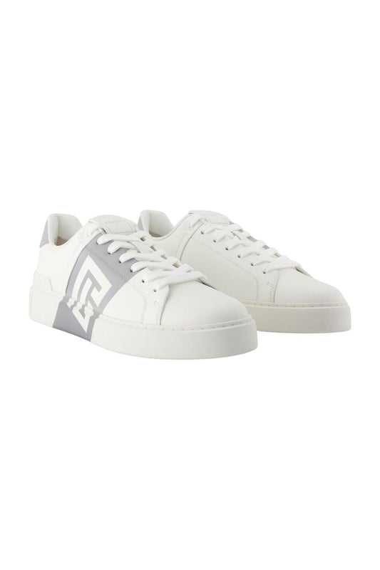 Sneakers B - Court - Balmain - Leder - Weiß/Grau - AXON