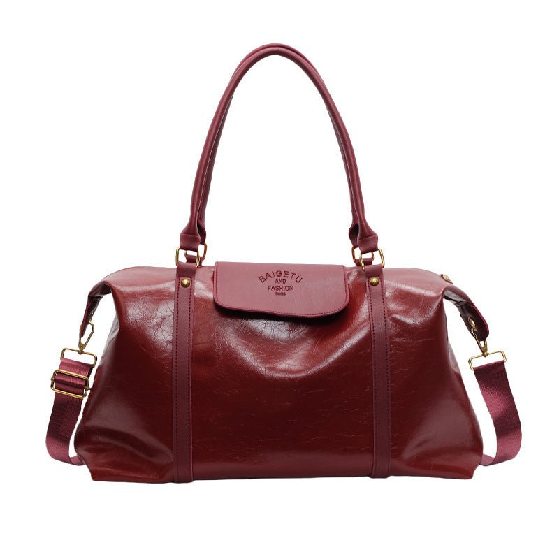 Sports Shoulder Bag Dry Wet Separation Gym Bag Simple Hand - held Luggage Bag - AXON